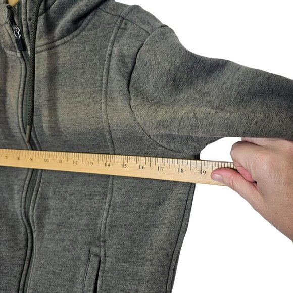 Figs Womens Zip-Up Hoodie With Pockets & Drawstring Hood‎ Greenish Gray XS - Picture 7 of 8